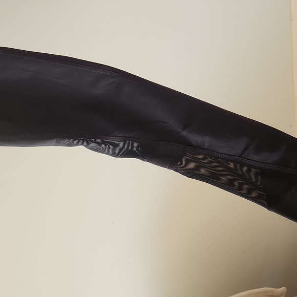 Athleta Chaturanga Black Moto Mesh High Rise Leggings Women’s Sz XS - Picture 4 of 11